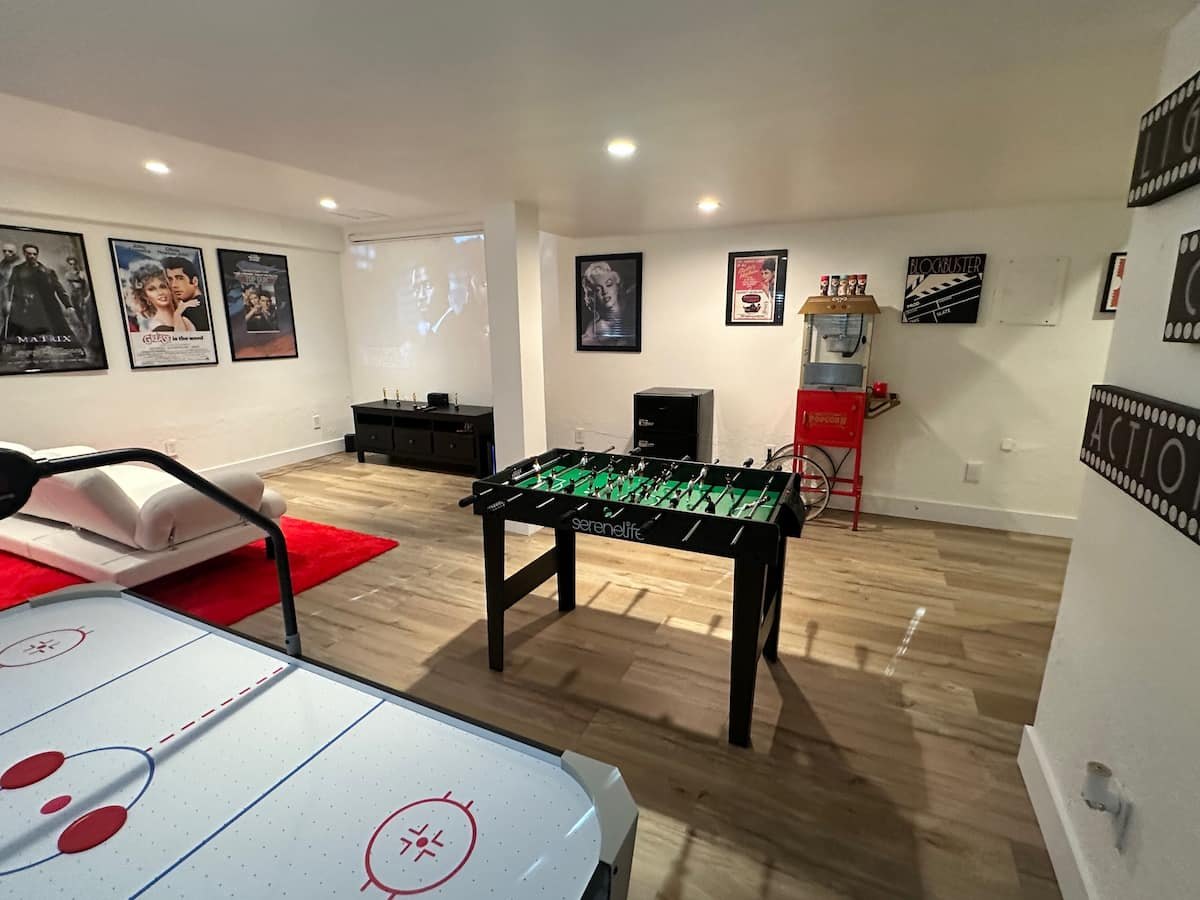 Air hockey & foosball at the Sanibel villa