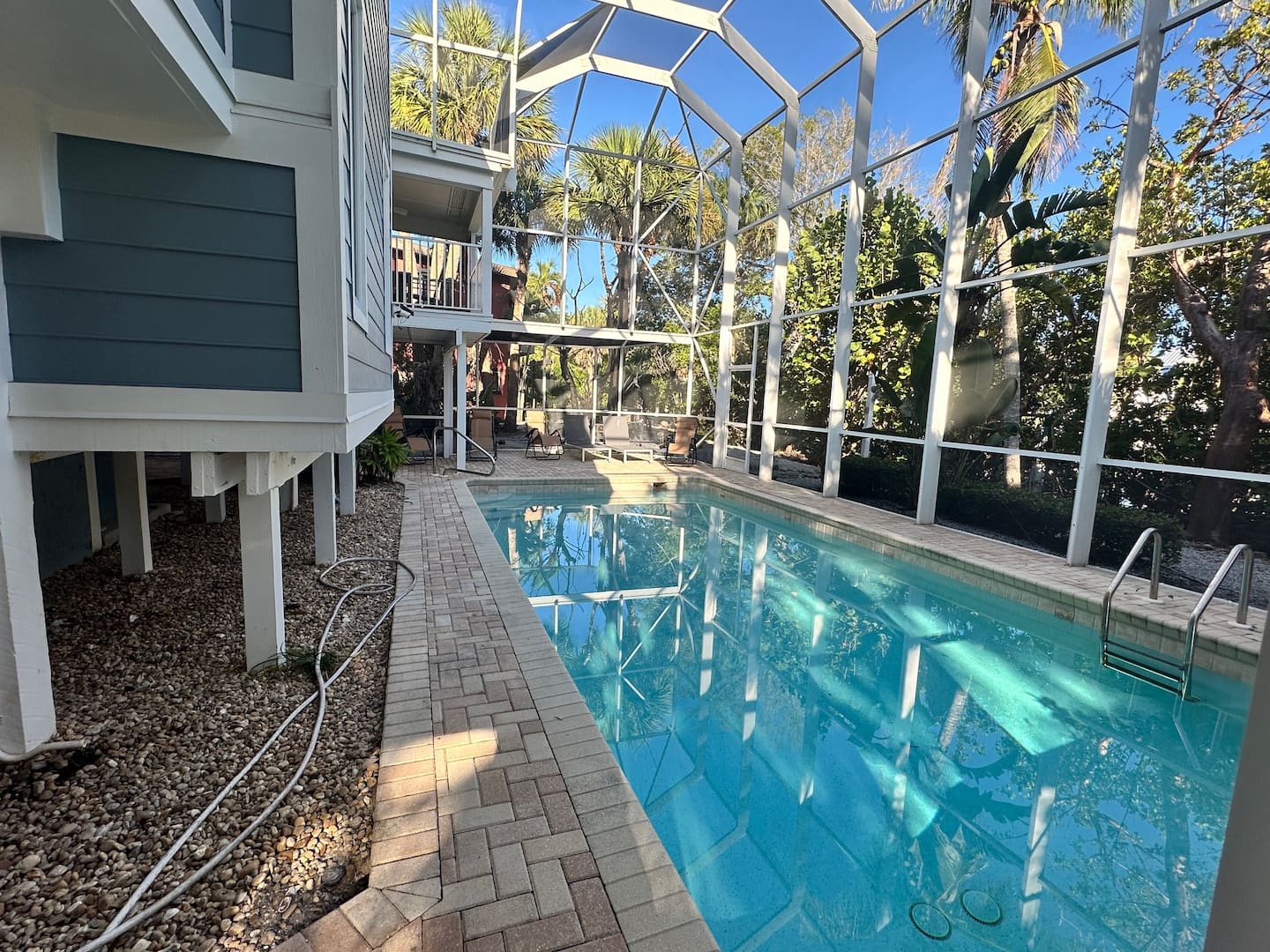 Poolside living at the Sanibel villa