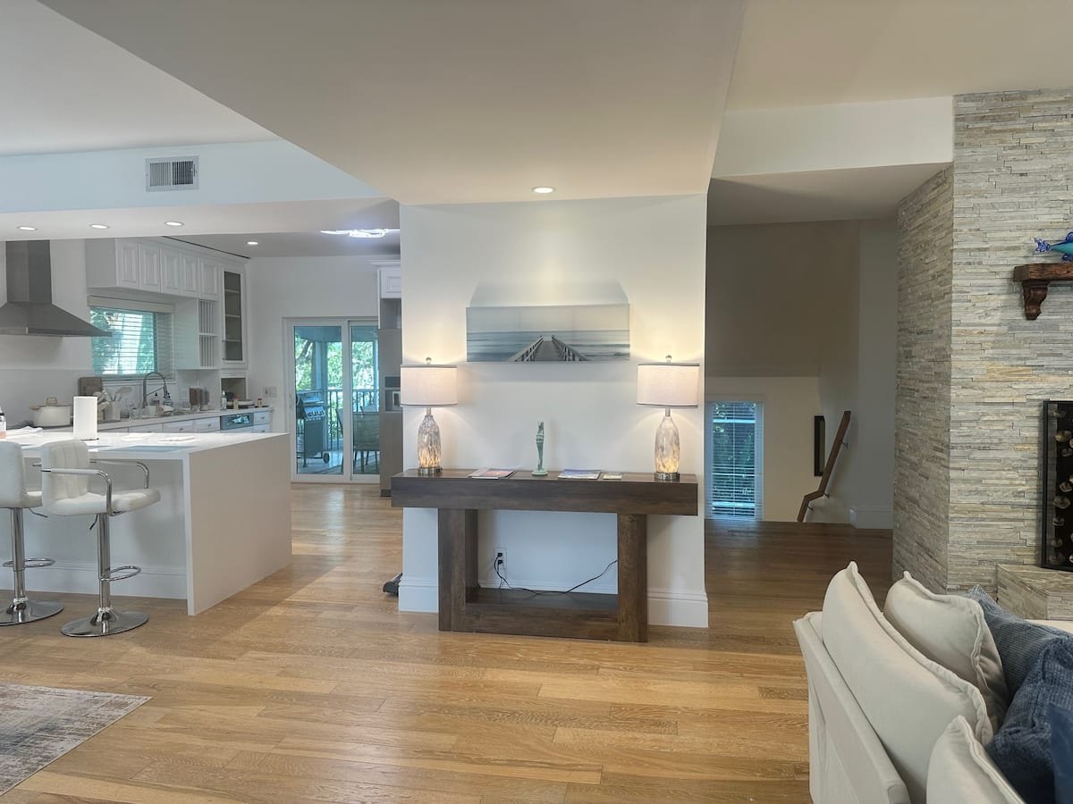 The gourmet kitchen at the Sanibel villa